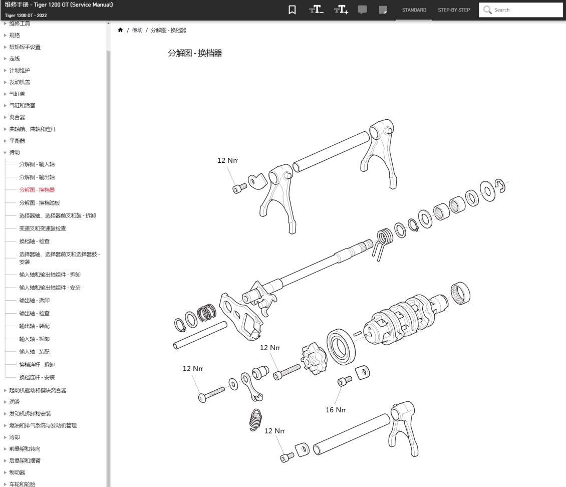 Triumph 2022 凱旋虎 1200GT 維修手冊 維修手冊 簡體中文全車線路圖 故障碼分析 圖紙維修DIY工具