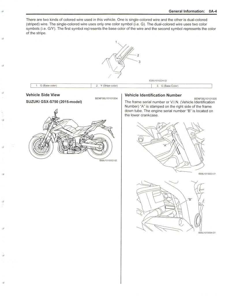 2015鈴木GSX-S750維修手冊維修手冊中文及簡體中文全車線路圖故障碼分析圖維修DIY工具