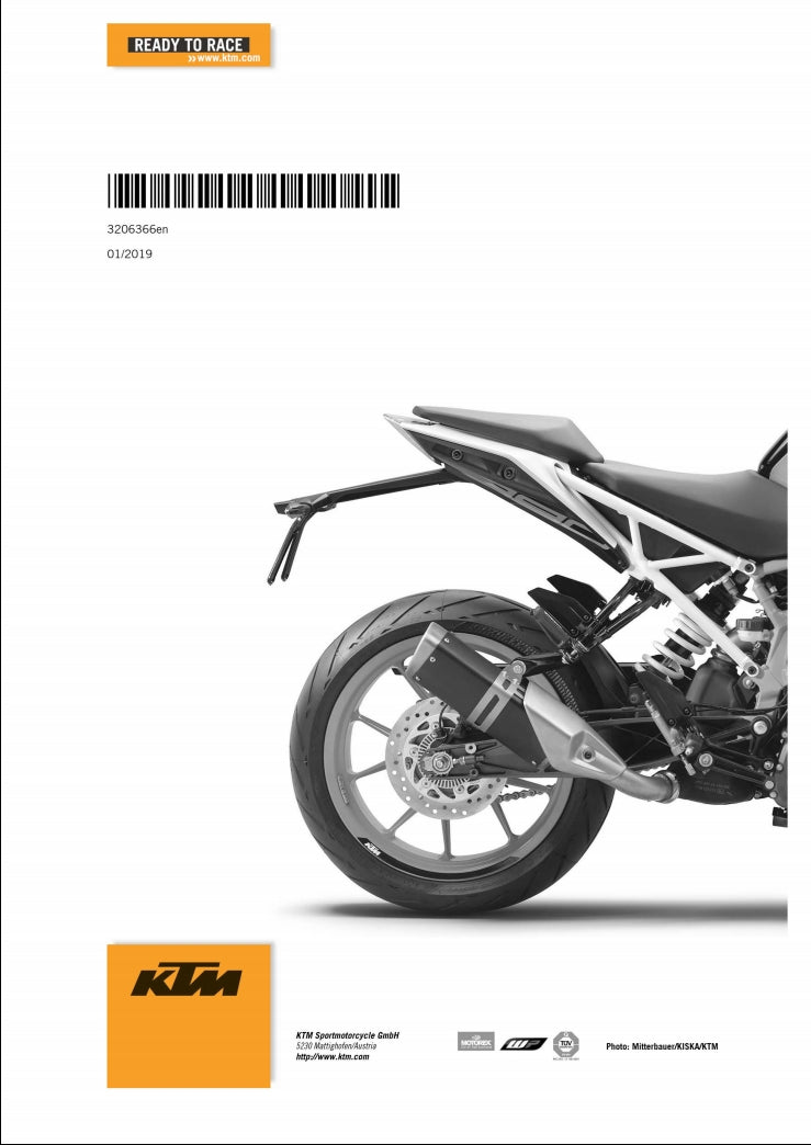 2019 KTM 390Duke 維修手冊 維修手冊 中文與簡體中文 全車線路圖 故障碼分析 圖紙維修 DIY工具