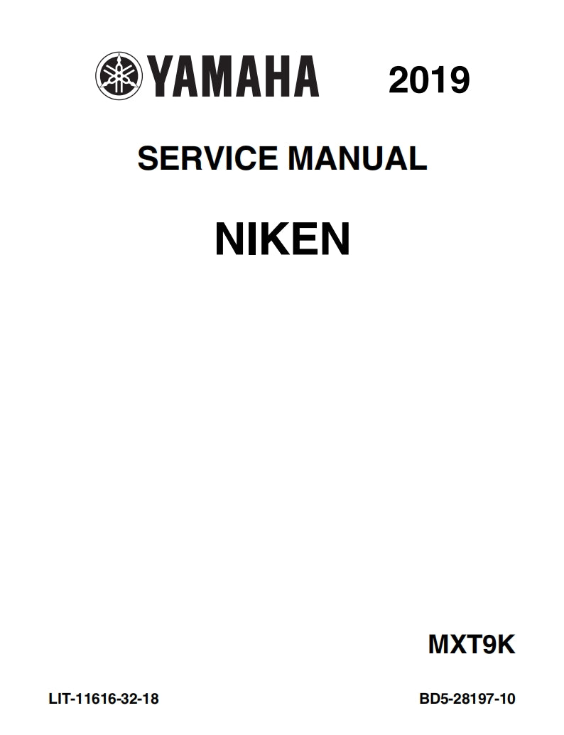 yamaha 2019 MXT9K NIKEN Service Manual Vehicle parts disassembly diagram fault code query vehicle torque data and circuit diagram