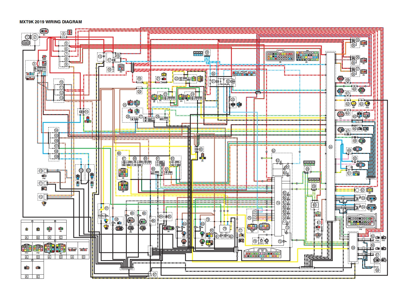 yamaha 2019 MXT9K NIKEN Service Manual Vehicle parts disassembly diagram fault code query vehicle torque data and circuit diagram