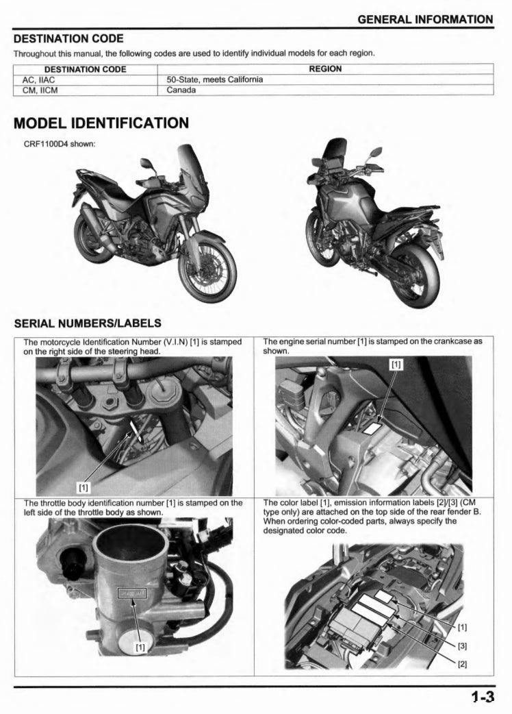 2020HondaCRF1100維修手冊維修手冊中文簡體中文全車線路圖故障碼分析資料維修DIY工具