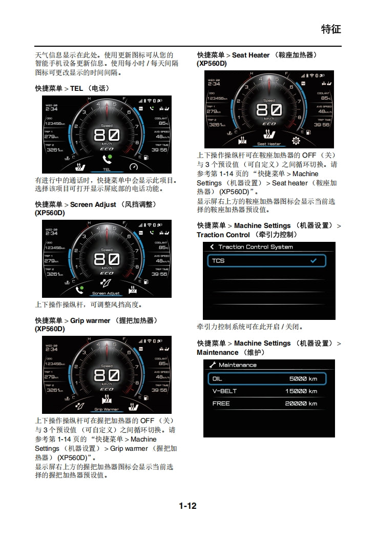 2022-2024年雅馬哈TMAX560維修手冊簡體中文全車扭矩錶折開圖線路圖故障程式碼