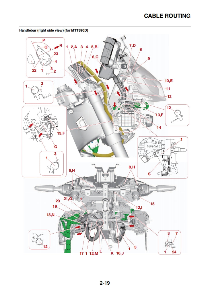 2021 YAMAHA TRACER 9 GT MTT890D 維修手冊 維修手冊 中文與簡體中文 全車線路圖 故障碼分析 圖紙維修DIY工具