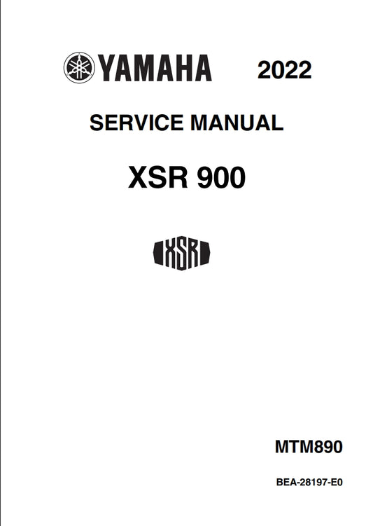 2022 MTM890 XSR900 Service Manual Vehicle parts disassembly diagram fault code query vehicle torque data and circuit diagram