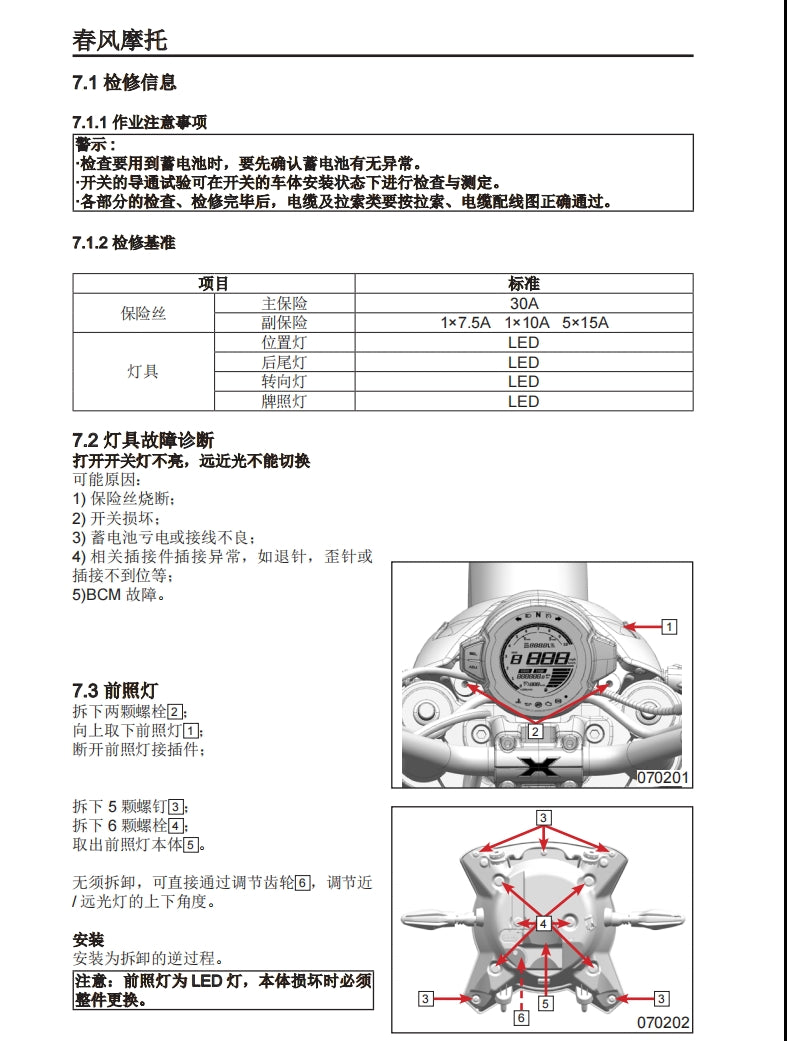 春風2020楚留香700clx維修手冊全車線圖零件西藏錶摩托車維修工具