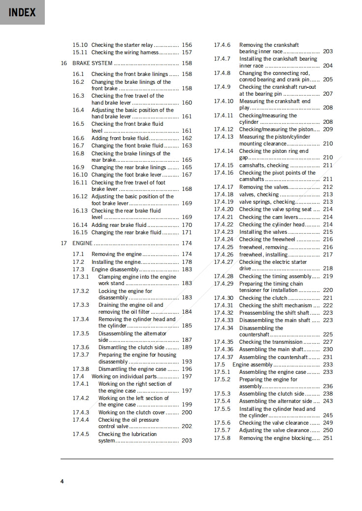 KTM 2023 250SX F XC F T Service Manual Vehicle parts disassembly diagram fault code query vehicle torque data and circuit diagram