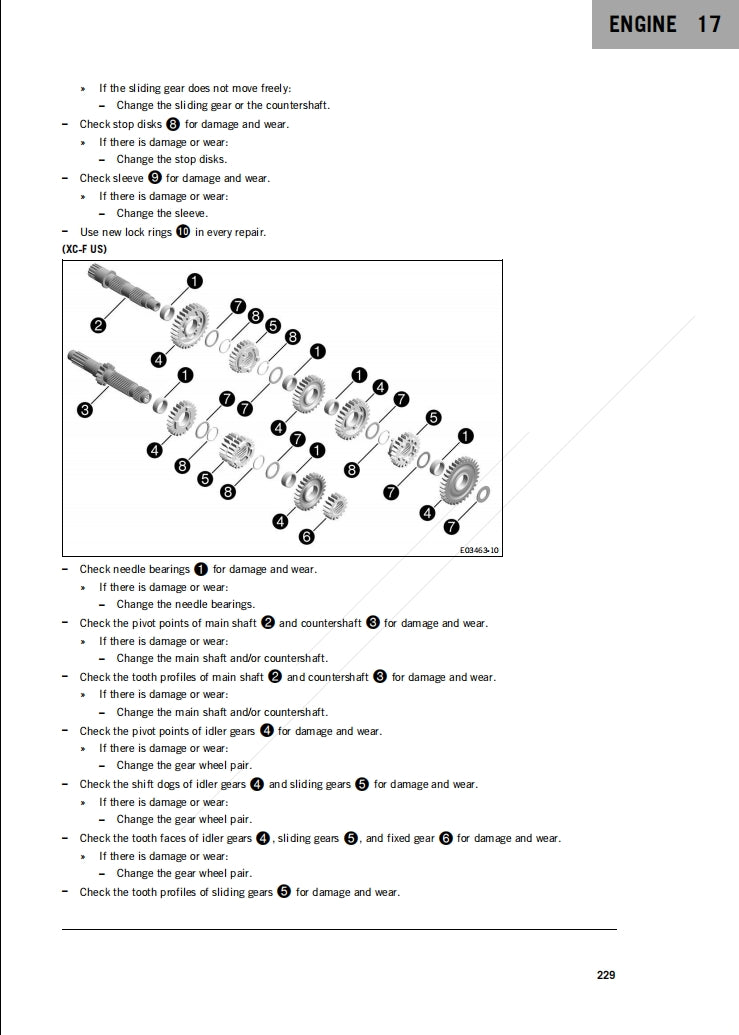 KTM 2023 250SX F XC F T Service Manual Vehicle parts disassembly diagram fault code query vehicle torque data and circuit diagram