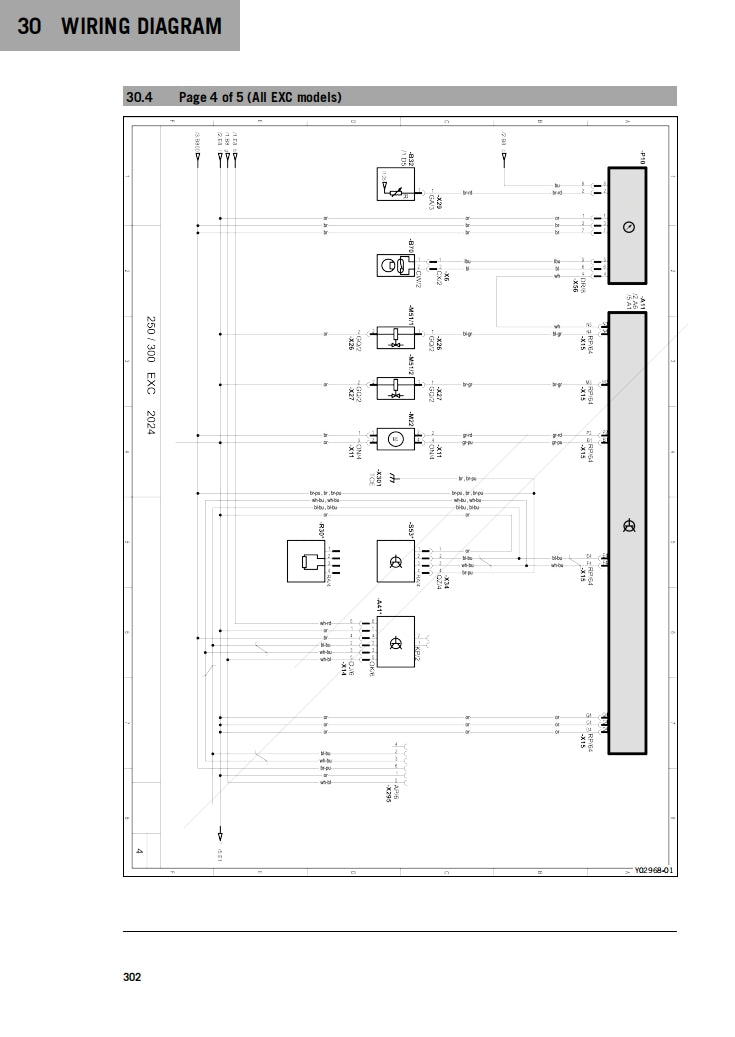 2024 KTM 250 300 EXC TBI Service Manual Vehicle parts disassembly diagram fault code query vehicle torque data and circuit diagram