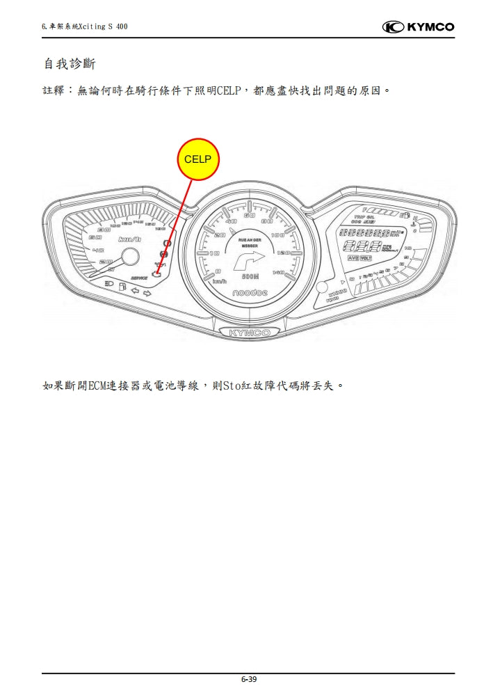 光陽 賽艇 Xciting S400維修手冊繁体中文和英文全車扭矩錶折開圖線路圖