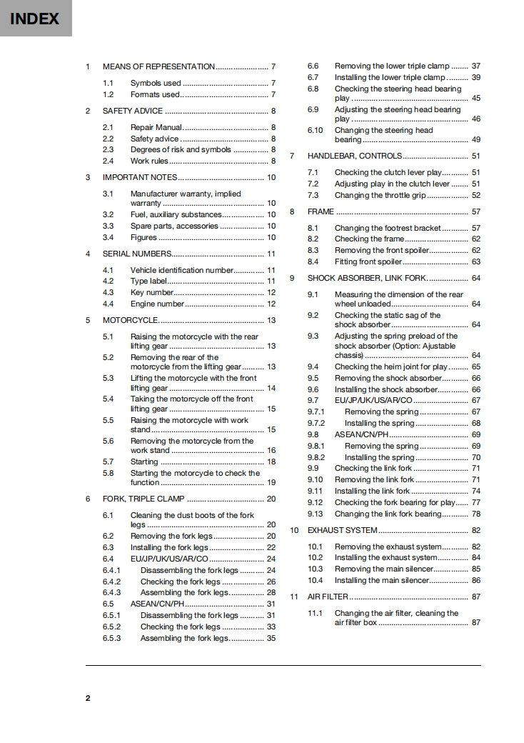 2022 Husqvarna Svartpilen 401 service manual