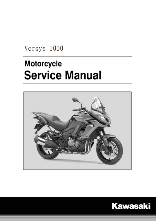 2015 川崎VERSYS 1000維修手冊繁体中文和英文全車扭矩錶折開圖線路圖故障程式碼