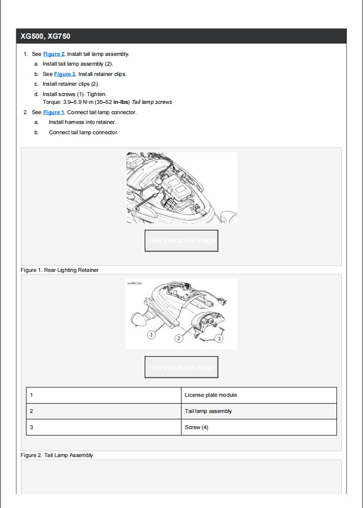 2019 Harley-Davidson Street 750 XG750 XG500 Model service manual