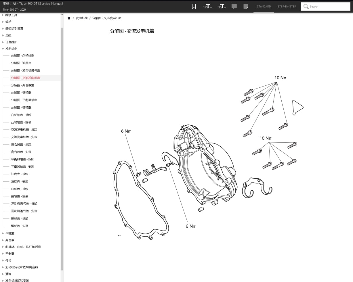 Triumph 2020 凱旋虎 900GT 維修手冊 維修手冊 簡體中文 全車線路圖 故障碼分析 圖紙維修DIY工具