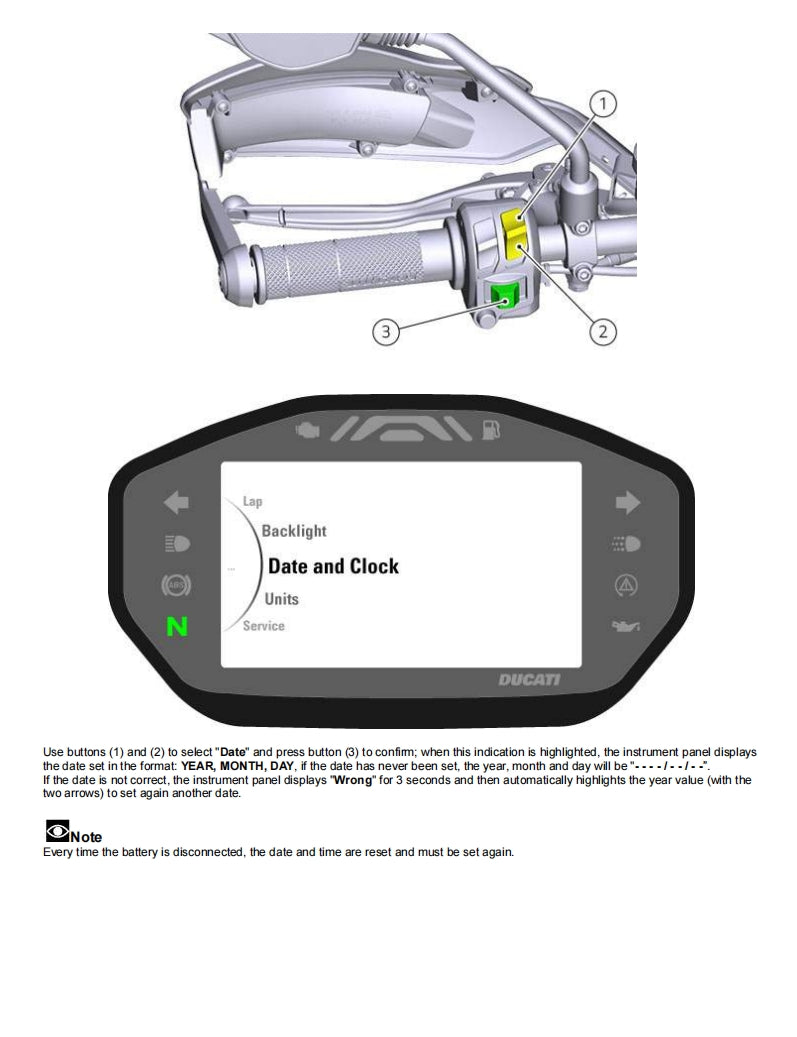 杜卡迪 2019-2022 Hypermotard 950SP 維修手冊 PDF 下載