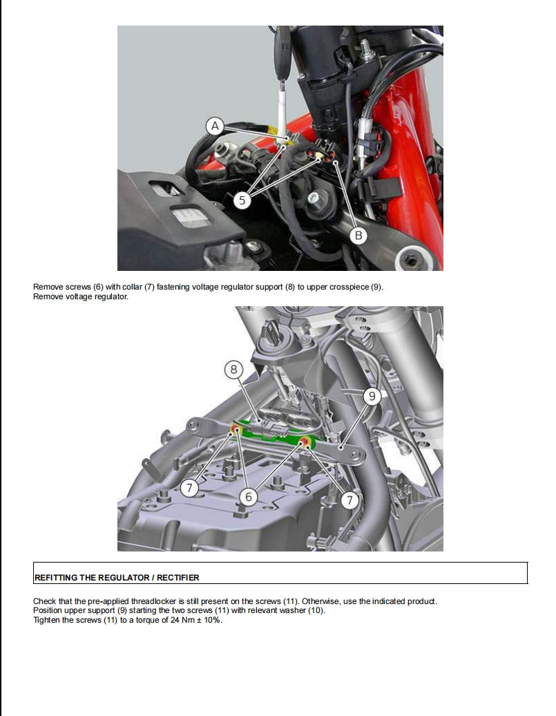 杜卡迪 2019-2022 Hypermotard 950SP 維修手冊 PDF 下載