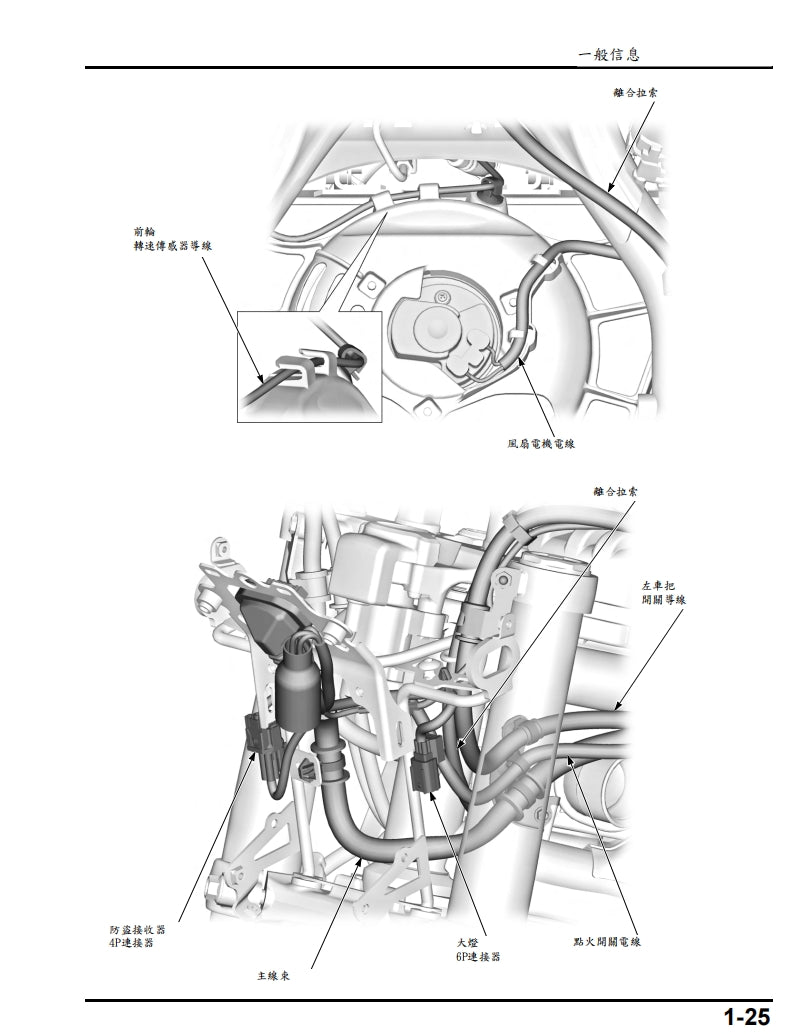 2023本田CB750維修手冊繁体中文和英文全車扭矩錶折開圖線路圖故障程式碼