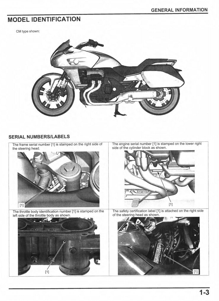 Honda 2014-2017 CTX1300  Service Manual Vehicle parts disassembly diagram fault code query vehicle torque data and circuit diagram