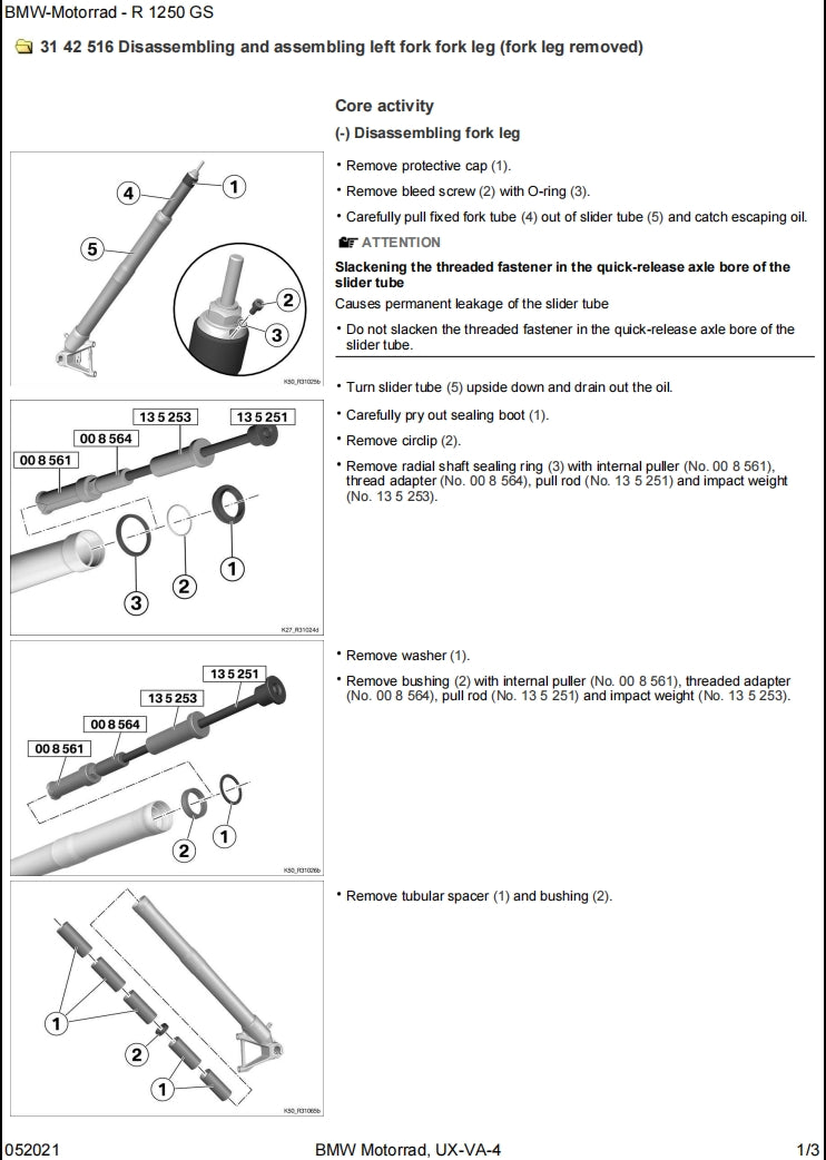 BMW R1250GS k50 service manual