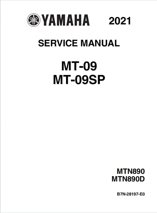 雅馬哈 2021 MT-09 MT-09SP MTN890 MTN890D 維修手冊 維修手冊 中文與簡體中文 全車線路圖 故障碼 分析 熱處理 DIY 工具