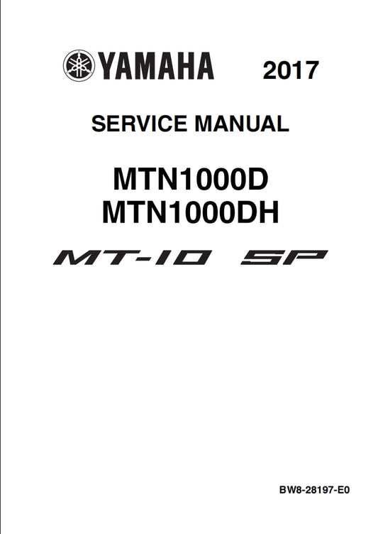 2017 MT10SP Service Manual Vehicle parts disassembly diagram fault code query vehicle torque data and circuit diagram