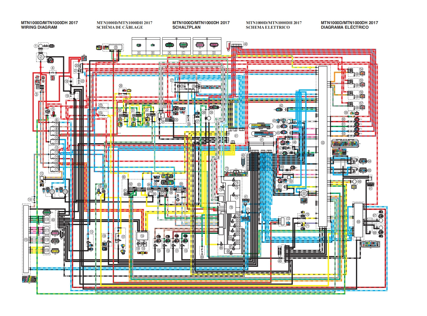 2017 MT10SP Service Manual Vehicle parts disassembly diagram fault code query vehicle torque data and circuit diagram