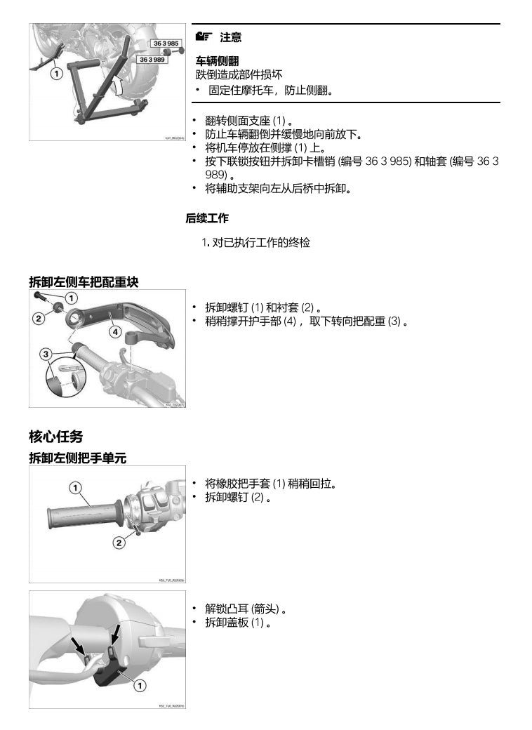 BMW宝马水鸟R1300GS维修手册简体中文全车扭矩表维修DIY工具PDF下载