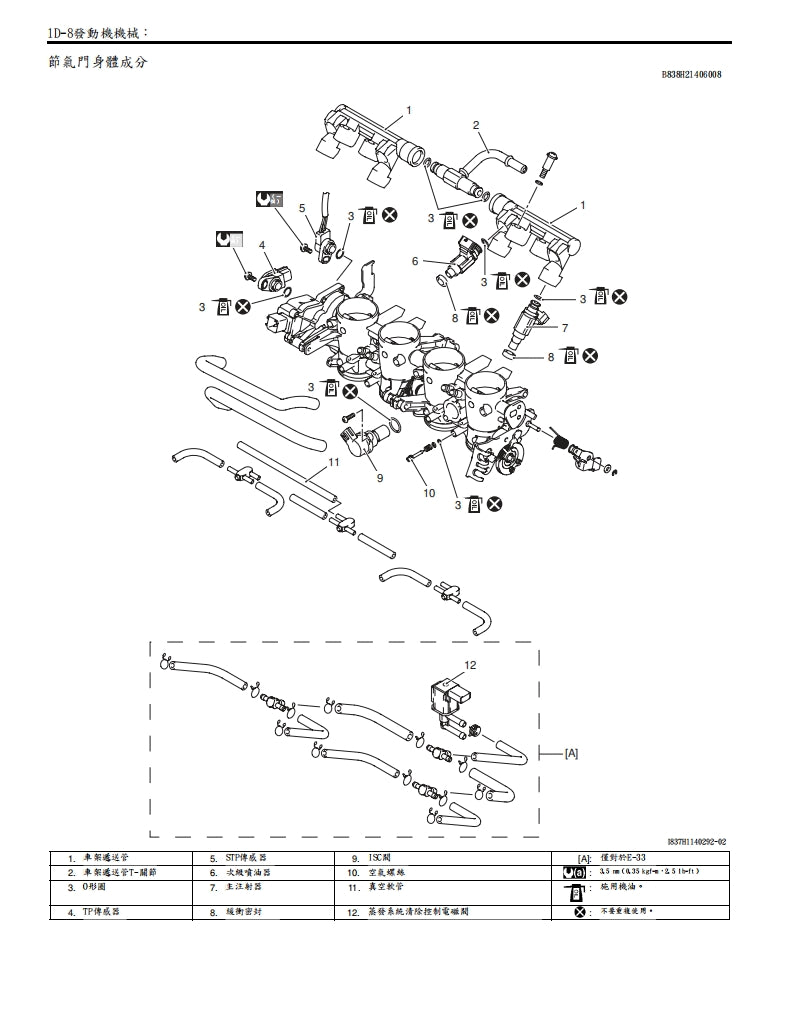 2008-2009 GSX-R750維修手冊繁体中文和英文全車扭矩錶折開圖線路圖故障程式碼