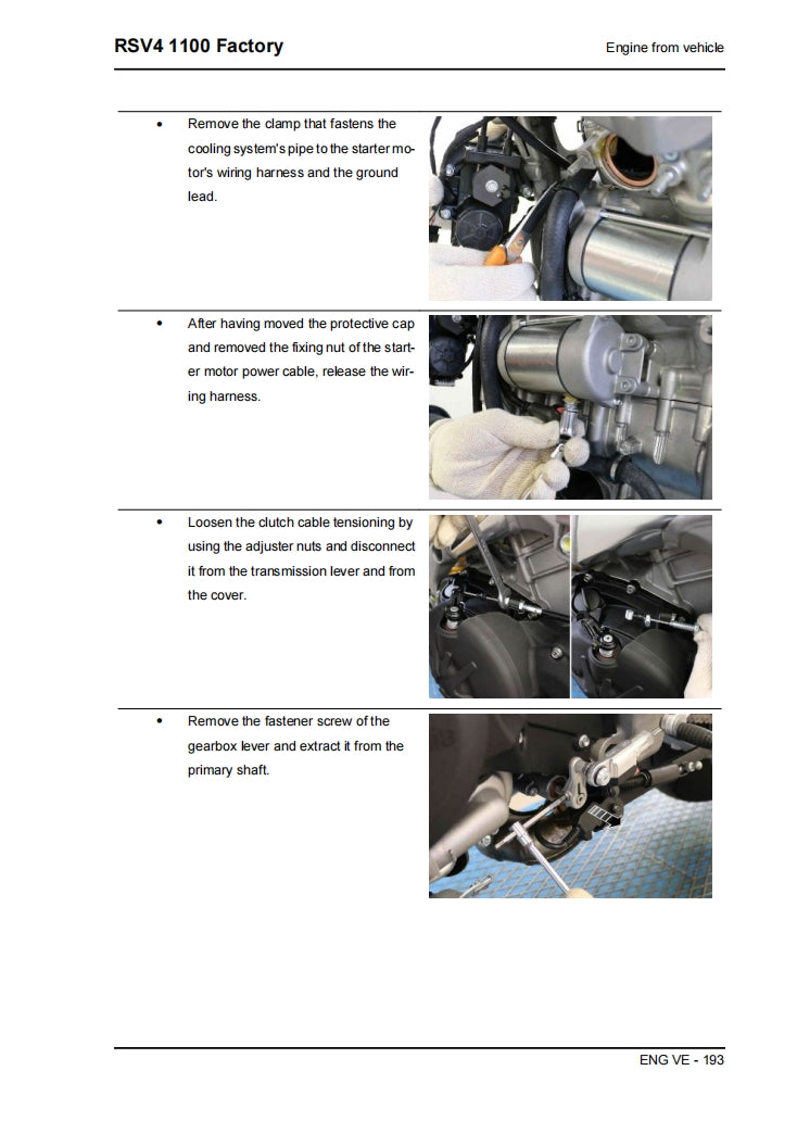 2021 Aprilia RSV4 service manual Vehicle parts disassembly diagram fault code query vehicle torque data