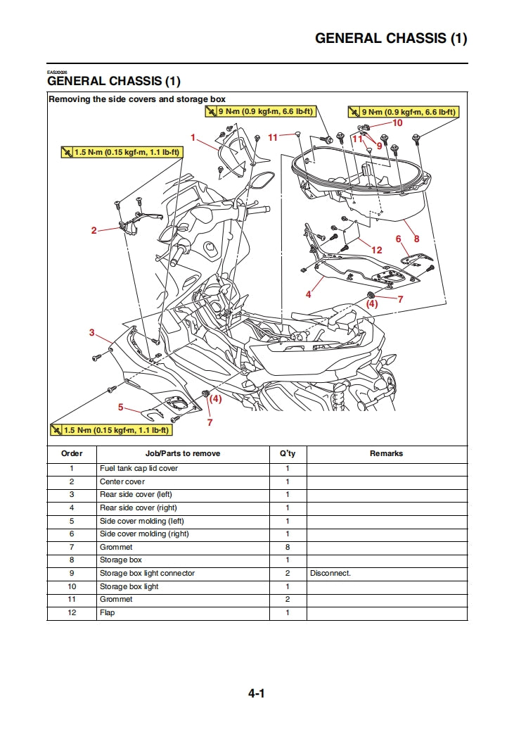 2021 Tricity 300 Service Manual Vehicle parts disassembly diagram fault code query vehicle torque data and circuit diagram