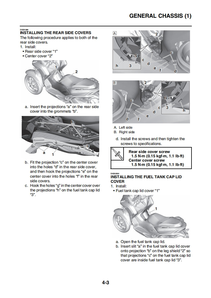 2021 Tricity 300 Service Manual Vehicle parts disassembly diagram fault code query vehicle torque data and circuit diagram