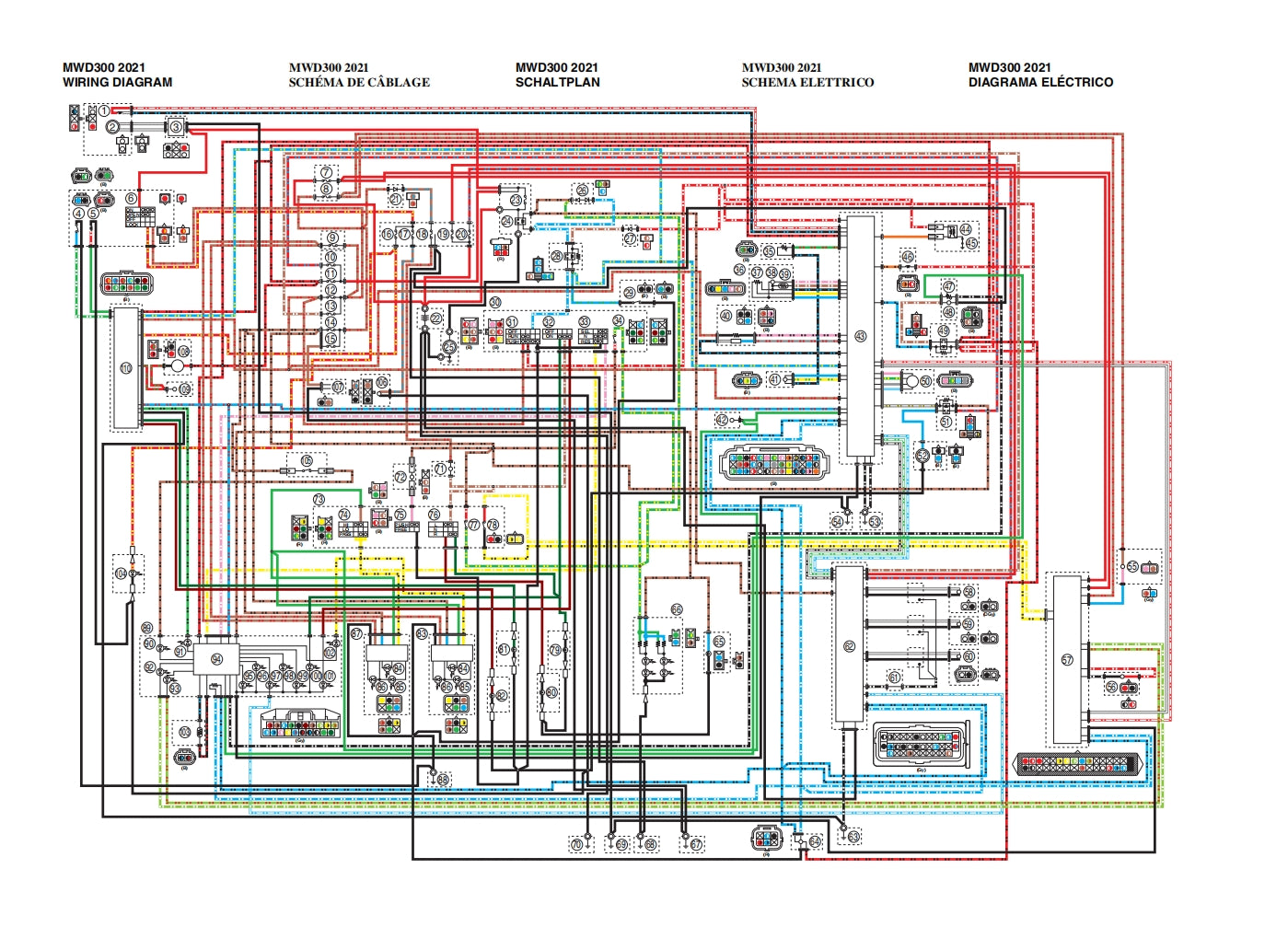 2021 Tricity 300 Service Manual Vehicle parts disassembly diagram fault code query vehicle torque data and circuit diagram