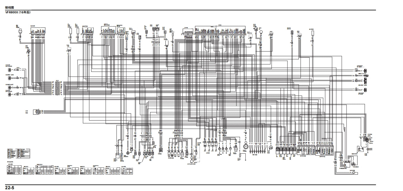 2014-2017本田vfr800f vfr800x維修手冊繁体中文和英文全車扭矩錶折開圖線路圖故障程式碼
