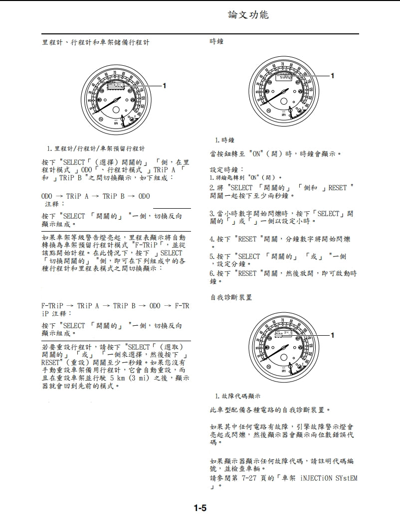 雅馬哈2008年VX1700維修手冊繁体中文和英文全車扭矩錶折開圖線路圖故障程式碼