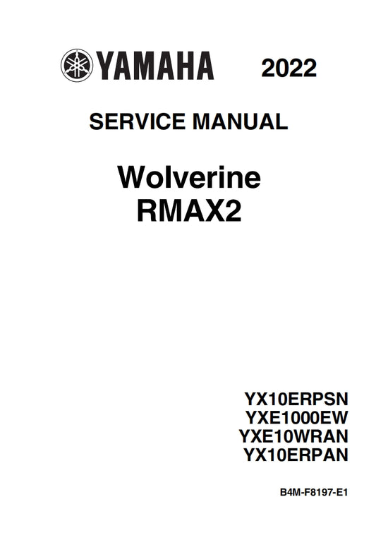 yamaha 2022 Wolverine RMAX2 Service Manual Vehicle parts disassembly diagram fault code query vehicle torque data and circuit diagram