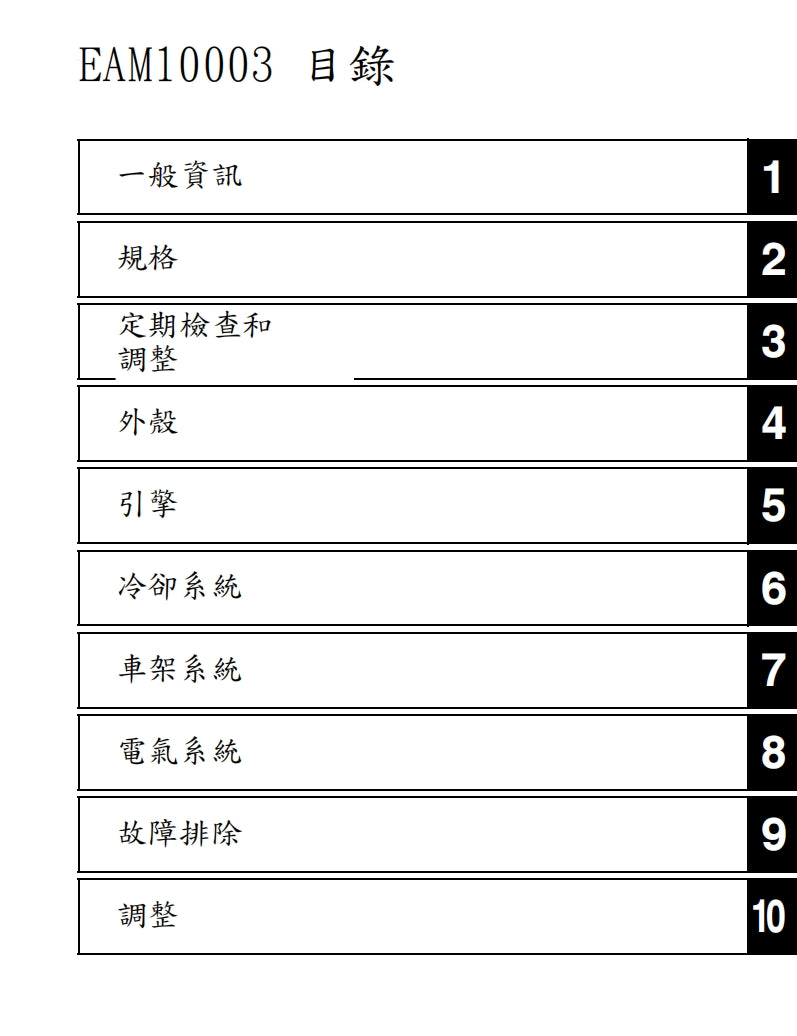 2021年雅馬哈YZ250FX維修手冊繁体中文和英文全車扭矩錶折開圖線路圖故障程式碼