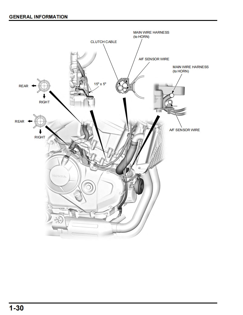 Honda 2023 CB750 Service Manual Vehicle parts disassembly diagram fault code query vehicle torque data and circuit diagram