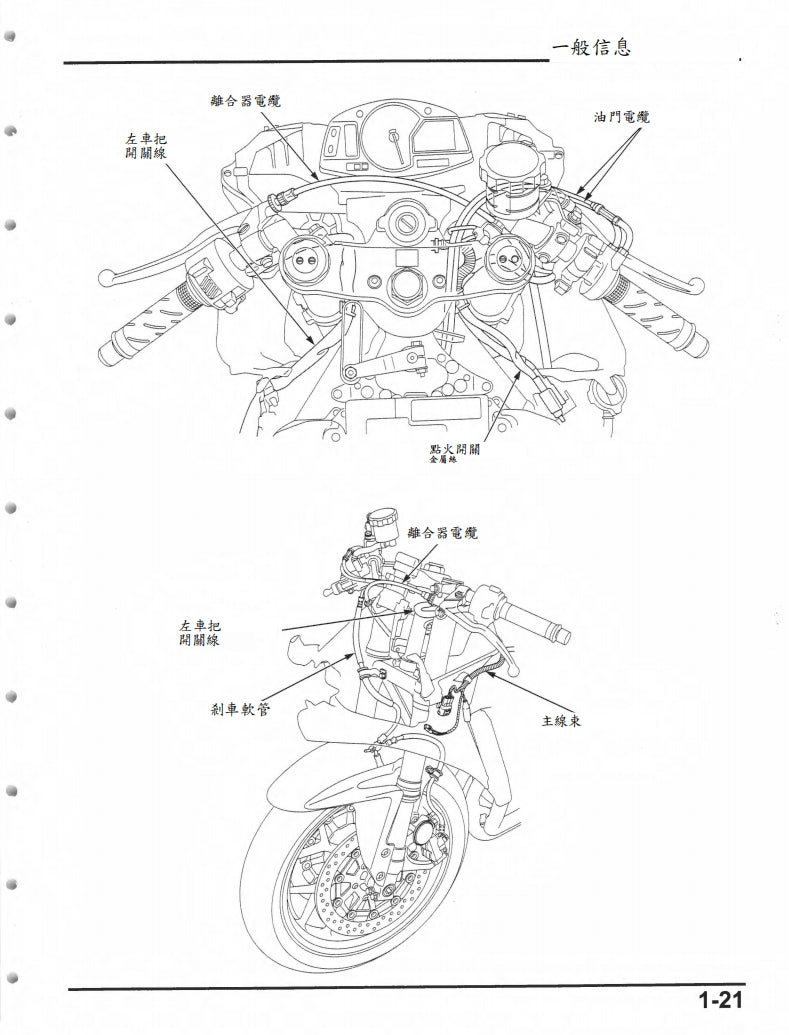 本田 2013-2015年 F5 CBR600RR維修手冊繁体中文和英文全車扭矩錶折開圖線路圖故障程式碼