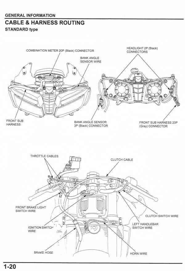 Honda 2013-2015 F5 CBR600RR Service Manual Vehicle parts disassembly diagram fault code query vehicle torque data and circuit diagram