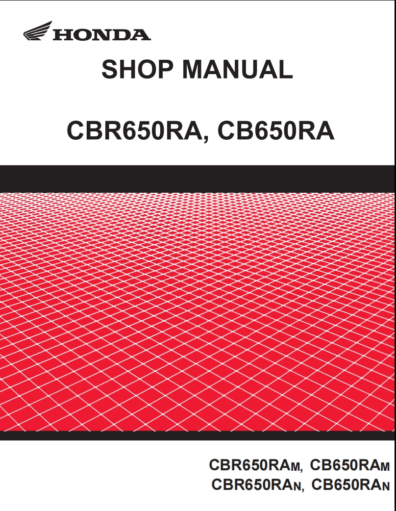 HONDA 2021-2023 CBR650R Service Manual Vehicle parts disassembly diagram fault code query vehicle torque data and circuit diagram