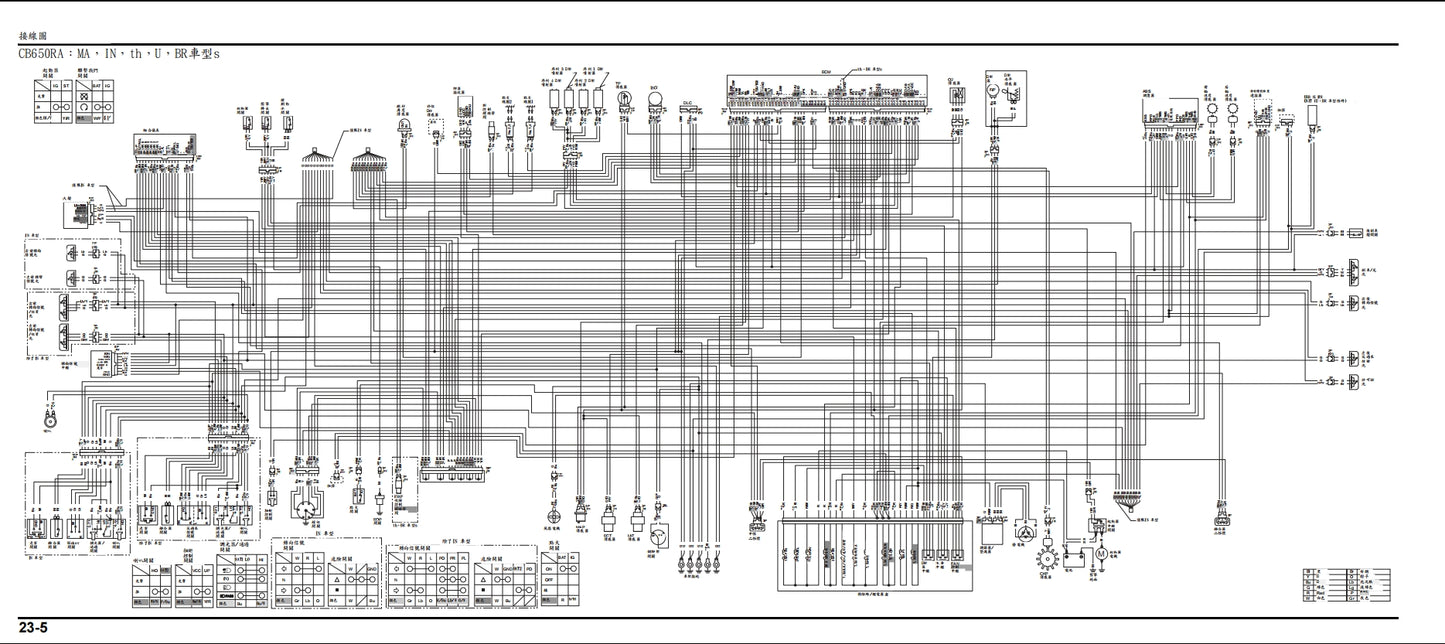 2021-2023年本田CBR650R CB650R維修手冊繁体中文和英文全車扭矩錶折開圖線路圖故障程式碼