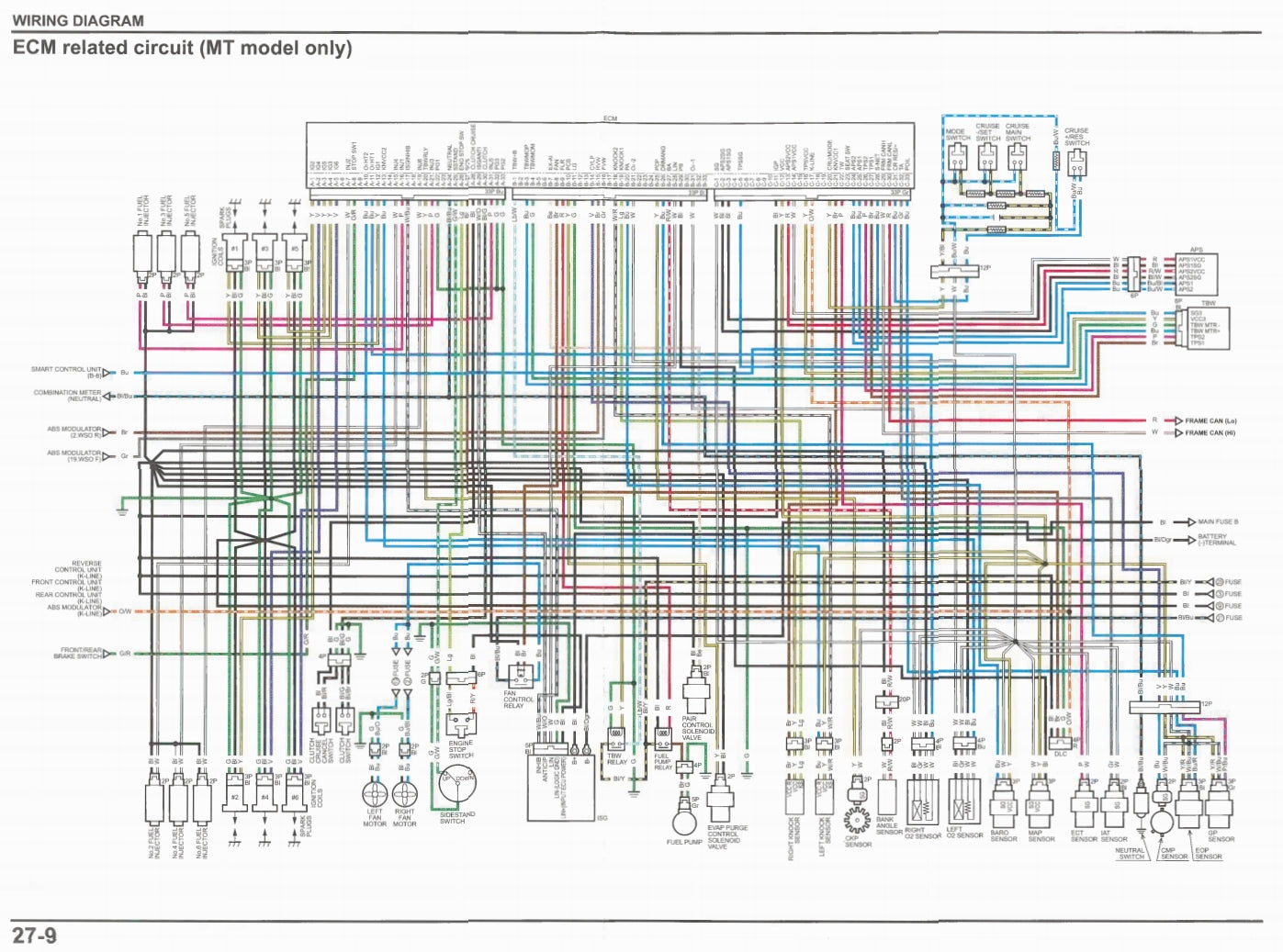 Honda 2021-2024 Gold Wing 1800 Service Manual  Vehicle parts disassembly diagram fault code query vehicle torque data and circuit diagram