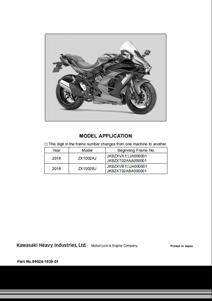 2018 kawasaki h2sx service manual Vehicle parts disassembly diagram fault code query vehicle torque data and circuit diagram