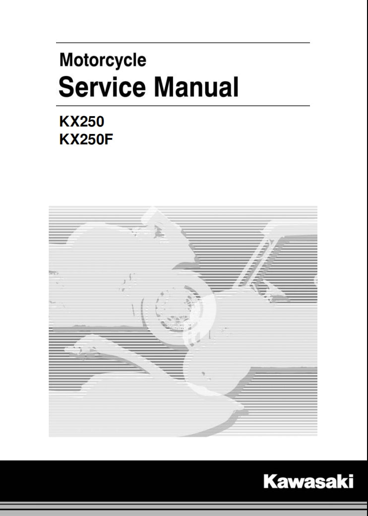 2017-2019川崎KX250維修手冊繁体中文和英文全車扭矩錶折開圖線路圖故障程式碼