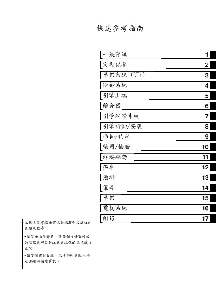 2017-2019川崎KX250維修手冊繁体中文和英文全車扭矩錶折開圖線路圖故障程式碼