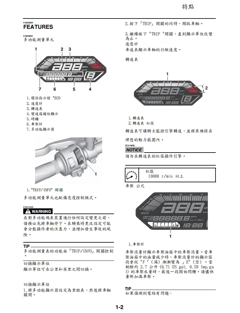 2021-2022年雅馬哈MT07維修手冊繁体中文和英文全車扭矩錶折開圖線路圖故障程式碼