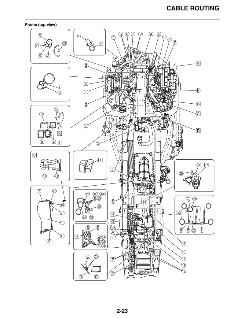 yamaha 2021-2022 MT07 Service Manual Vehicle parts disassembly diagram fault code query vehicle torque data and circuit diagram