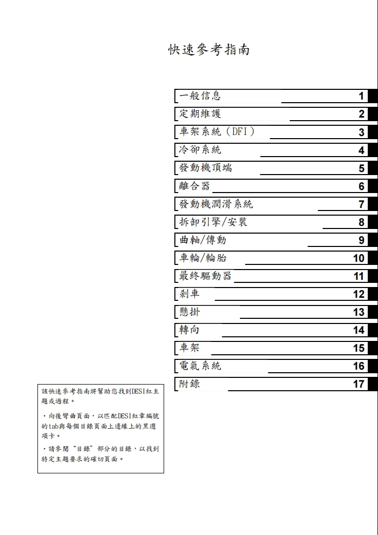 2013川崎ninja300維修手冊繁体中文和英文全車扭矩錶折開圖線路圖故障程式碼