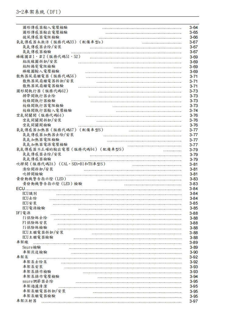 2013川崎ninja300維修手冊繁体中文和英文全車扭矩錶折開圖線路圖故障程式碼