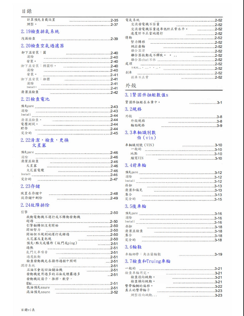 2022哈雷Softail維修手冊繁体中文和英文全車扭矩錶折開圖故障程式碼